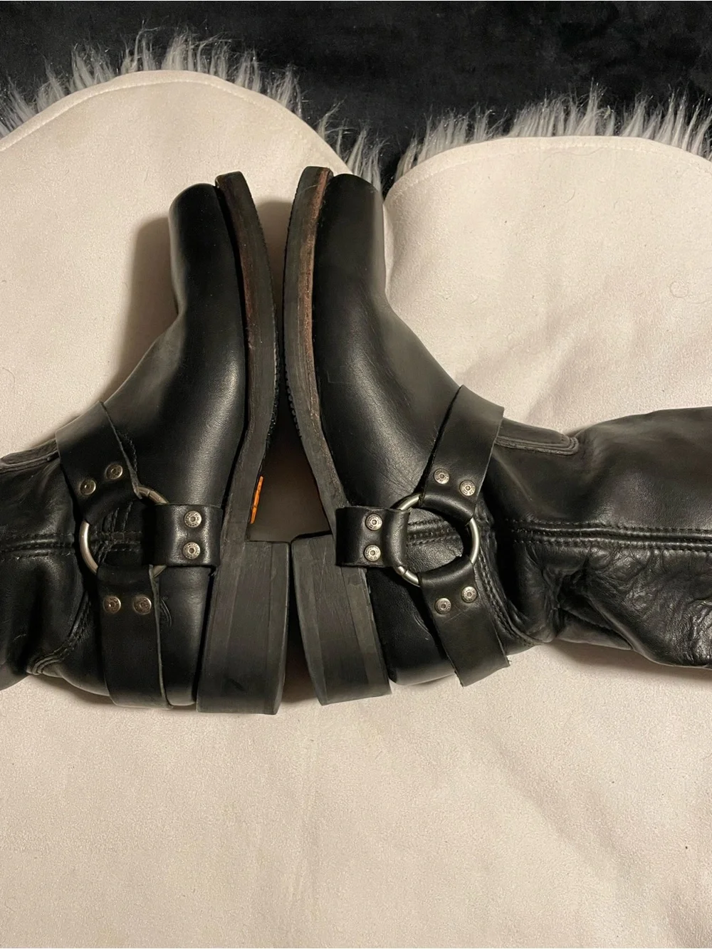 Harley-Davidson Black Leather Men's Harness Boots